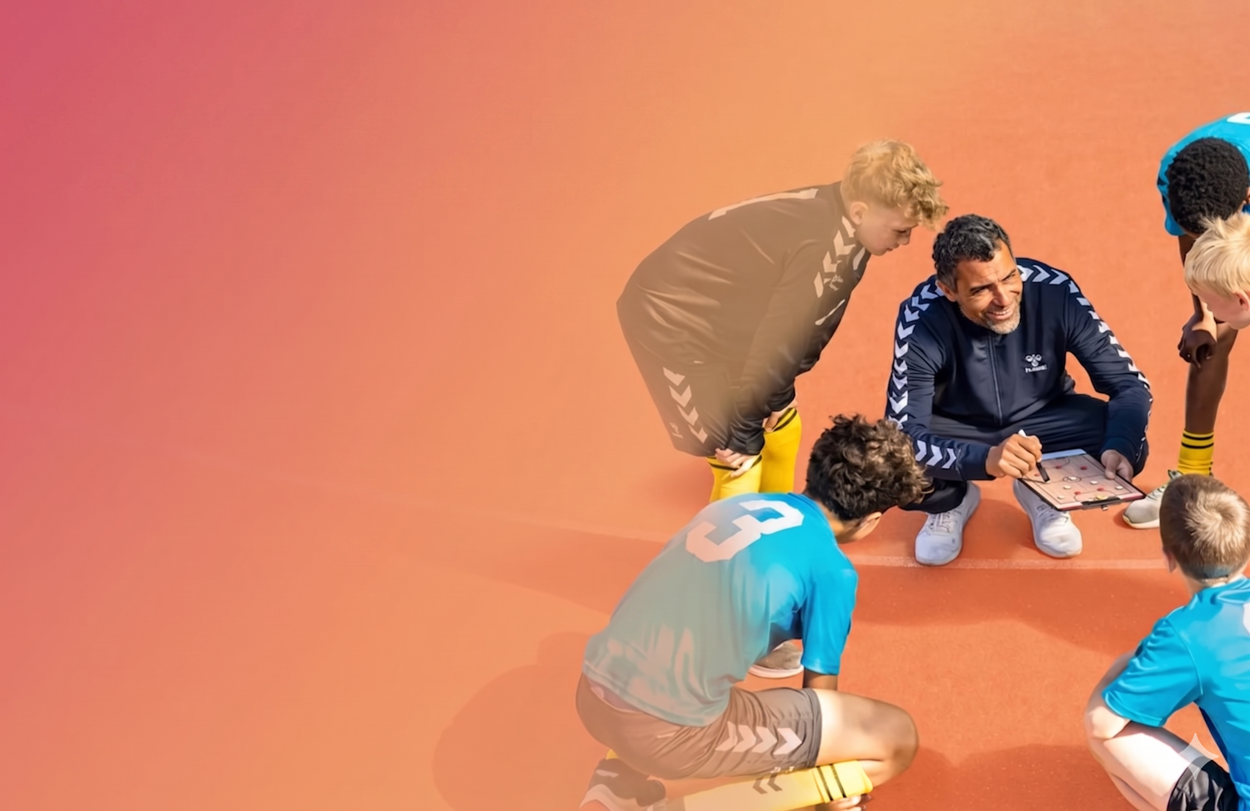 Antrenör ve genç sporcular — takım ve iletişim